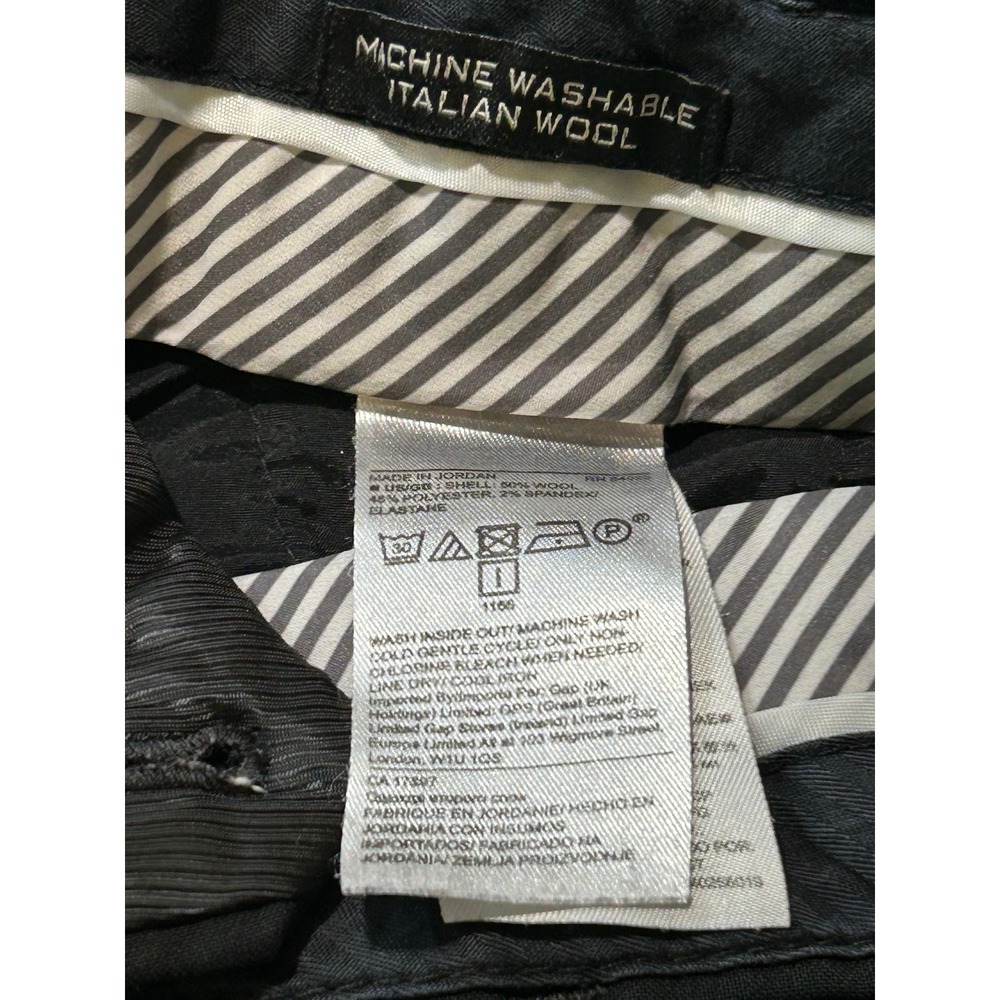 Banana Republic Logan Black Italian Wool Dress Pants Womens 2 Machine‎ Washable - Picture 7 of 9